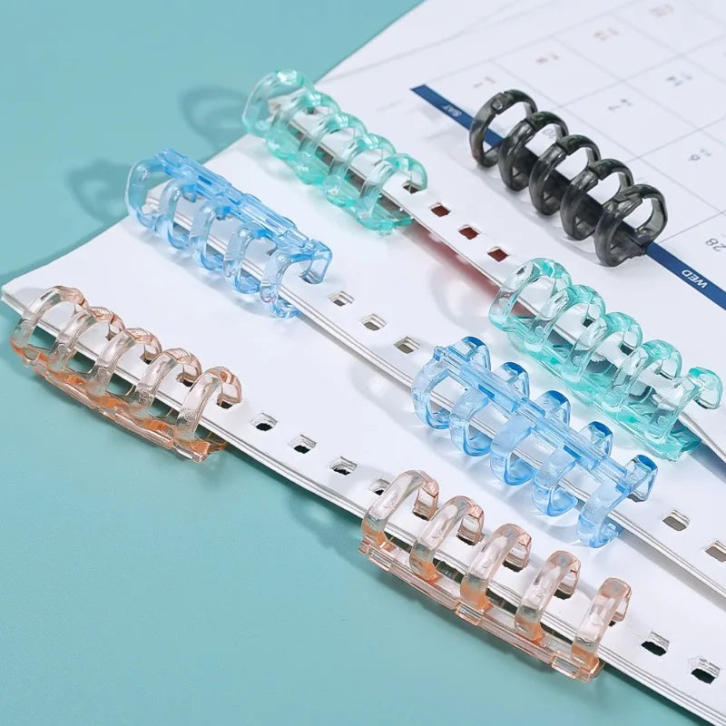 Anneaux de Reliure Amovibles - Clips Spirale pour Carnets et Classeurs, Fournitures Bureau Étudiant