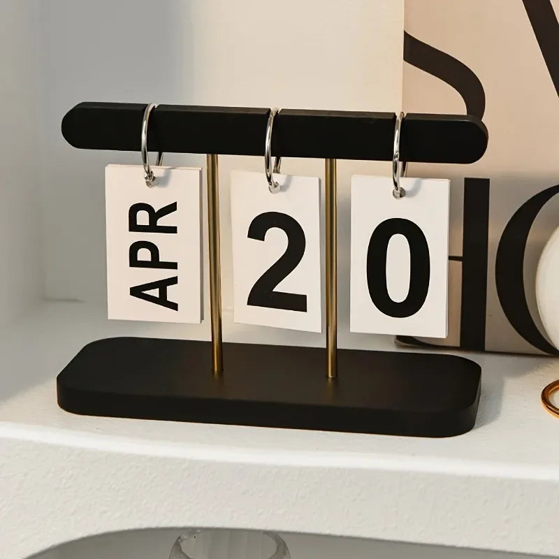 Calendrier de Bureau Minimaliste - Vue Quotidienne, Design Campus Chic pour Bureau et Maison