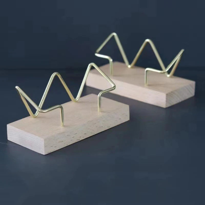 Porte-Cartes de Visite en Bois - Organisateur de Bureau Élégant