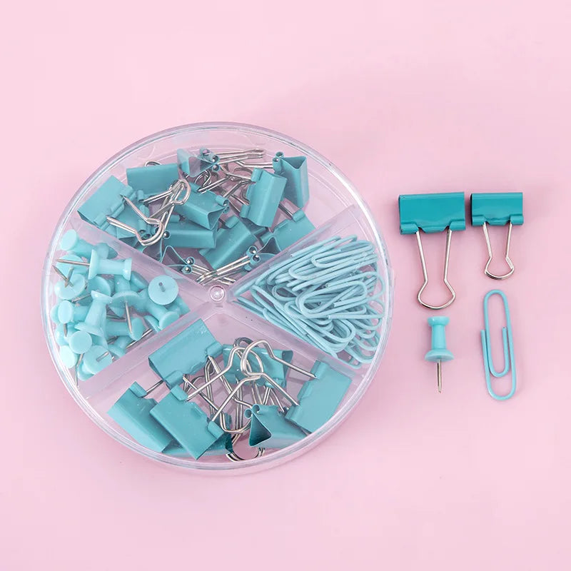 Set Clips et Reliures Métalliques Bview Art - Fournitures Bureau Design, Accessoires Organisateurs Mignons