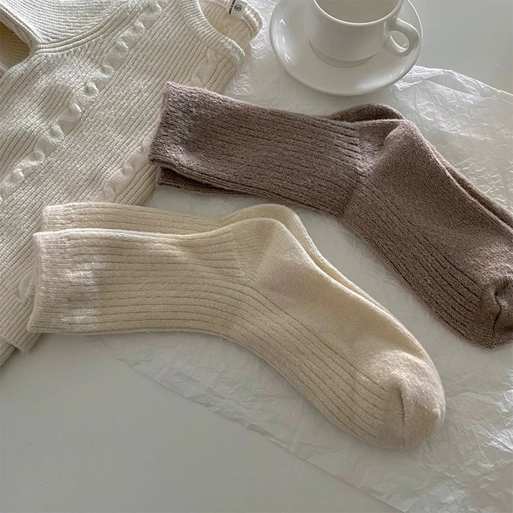 Chaussettes Femme Coton Épais - Chaudes Hiver Maison