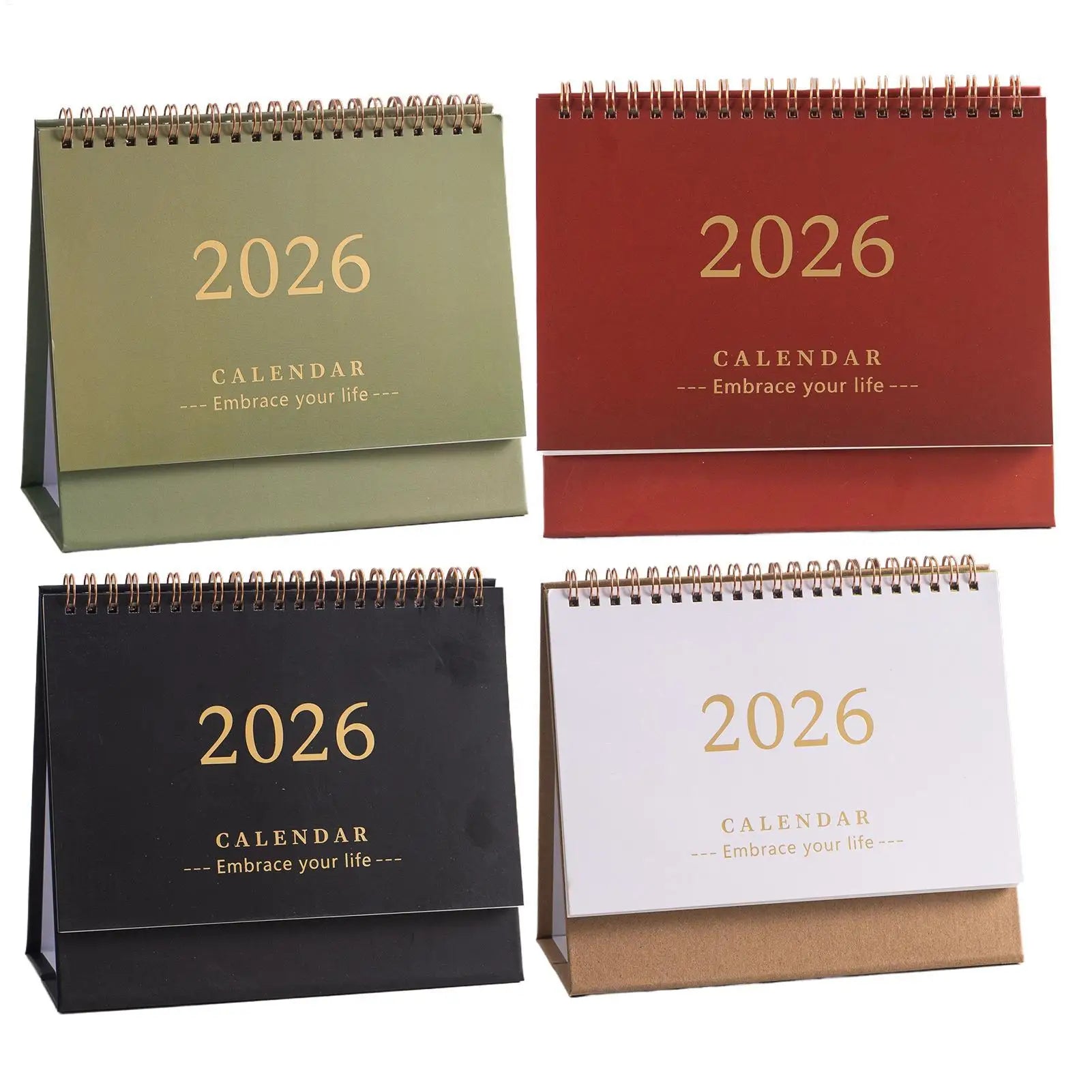 Calendrier de Bureau 2026 - Style Minimaliste, Compagnon Quotidien pour Planifier vos Rêves