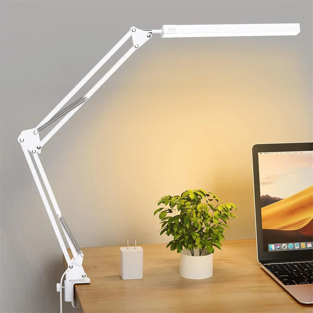 Lampe Bureau LED Dimmable - 3 Couleurs 10 Niveaux Luminosité
