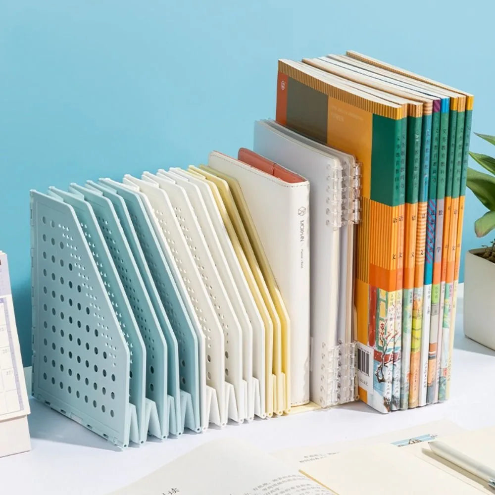 Organisateur de Bureau Rétractable - Range-Documents Pliable, Support Ajustable Livres et Fournitures