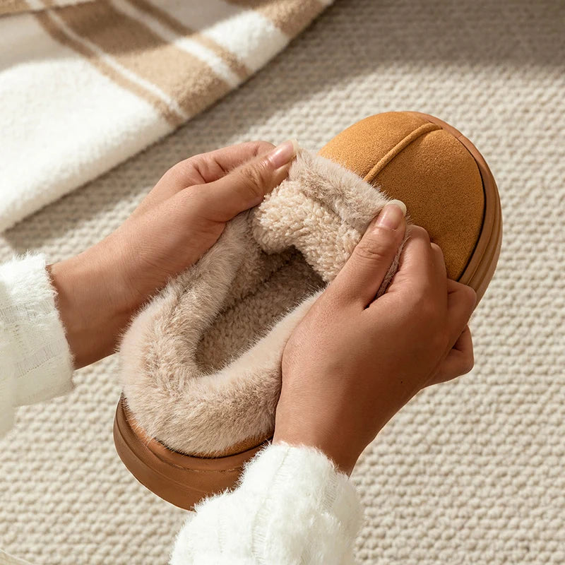 Chaussons d'Hiver Chauds Antidérapants - Pantoufles Confort Respirantes Semelle Épaisse pour Homme et Femme