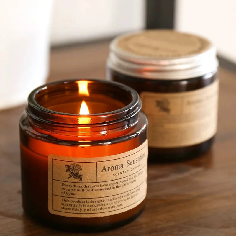 Bougie Parfumée Soja Sans Fumée - Huiles Essentielles Poire Anglaise Freesia - Décoration Luxe