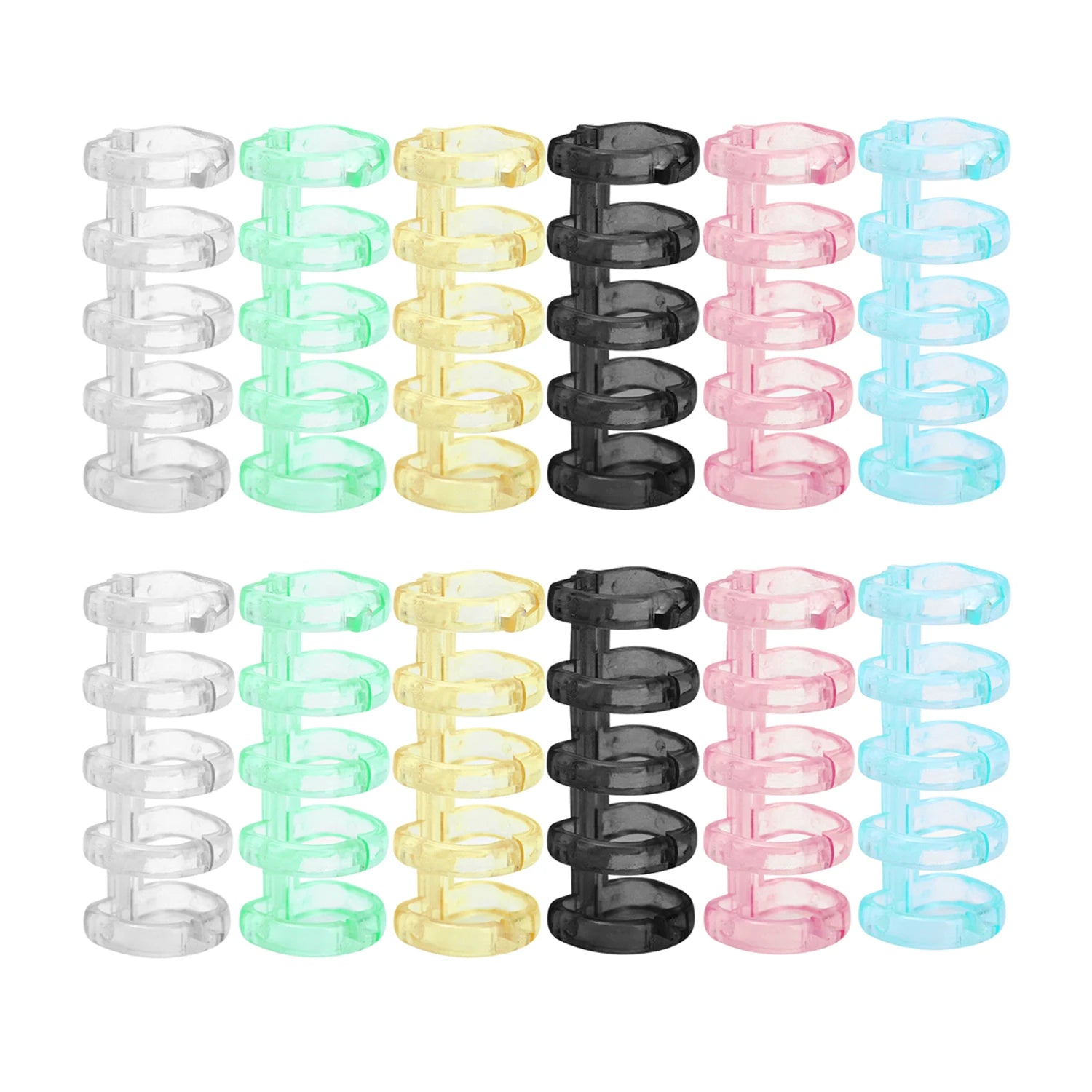 Anneaux de Reliure Amovibles - Clips Spirale pour Carnets et Classeurs, Fournitures Bureau Étudiant