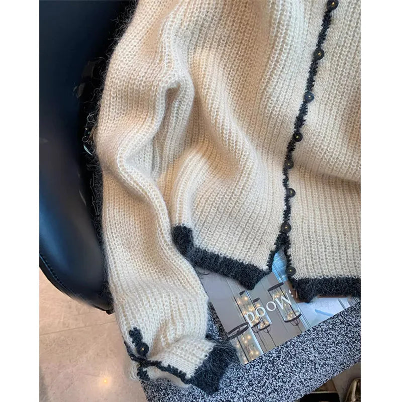 Cardigan Tricoté Femme - Style Décontracté Automne
