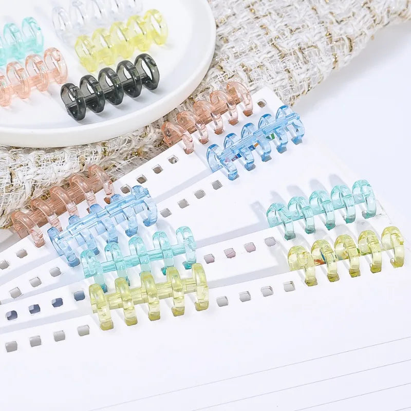 Anneaux de Reliure Amovibles - Clips Spirale pour Carnets et Classeurs, Fournitures Bureau Étudiant