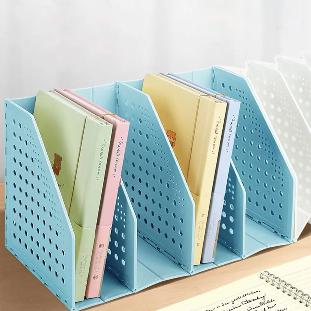 Organisateur de Bureau Rétractable - Range-Documents Pliable, Support Ajustable Livres et Fournitures