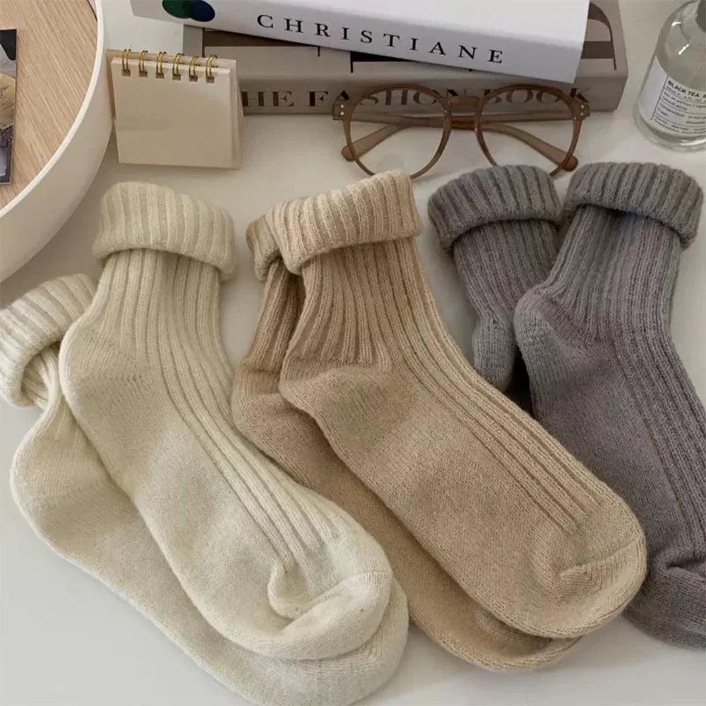 Chaussettes Femme Coton Épais - Chaudes Hiver Maison