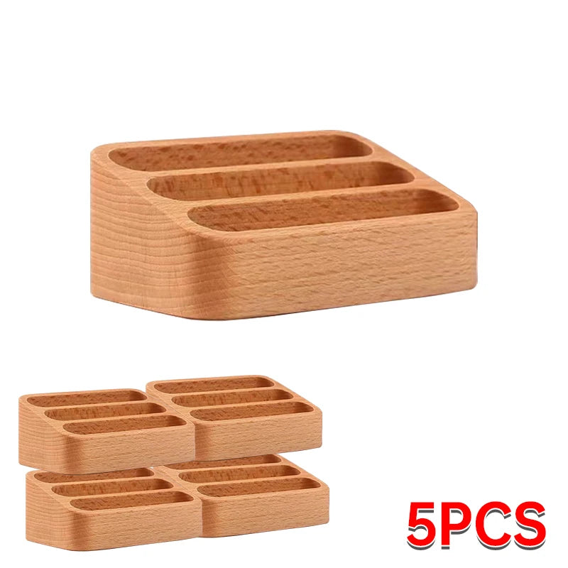 Présentoir à Cartes de Visite en Bois - Support de Bureau Design