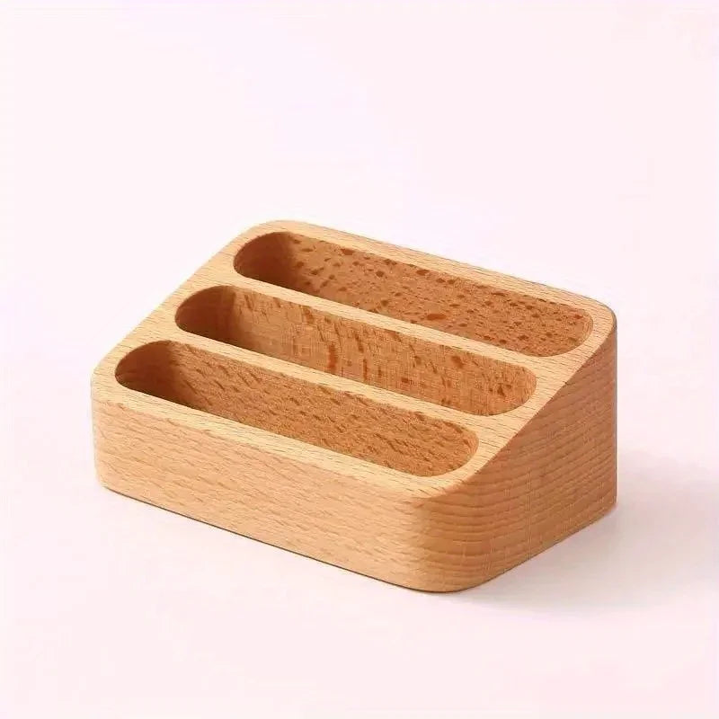 Présentoir à Cartes de Visite en Bois - Support de Bureau Design