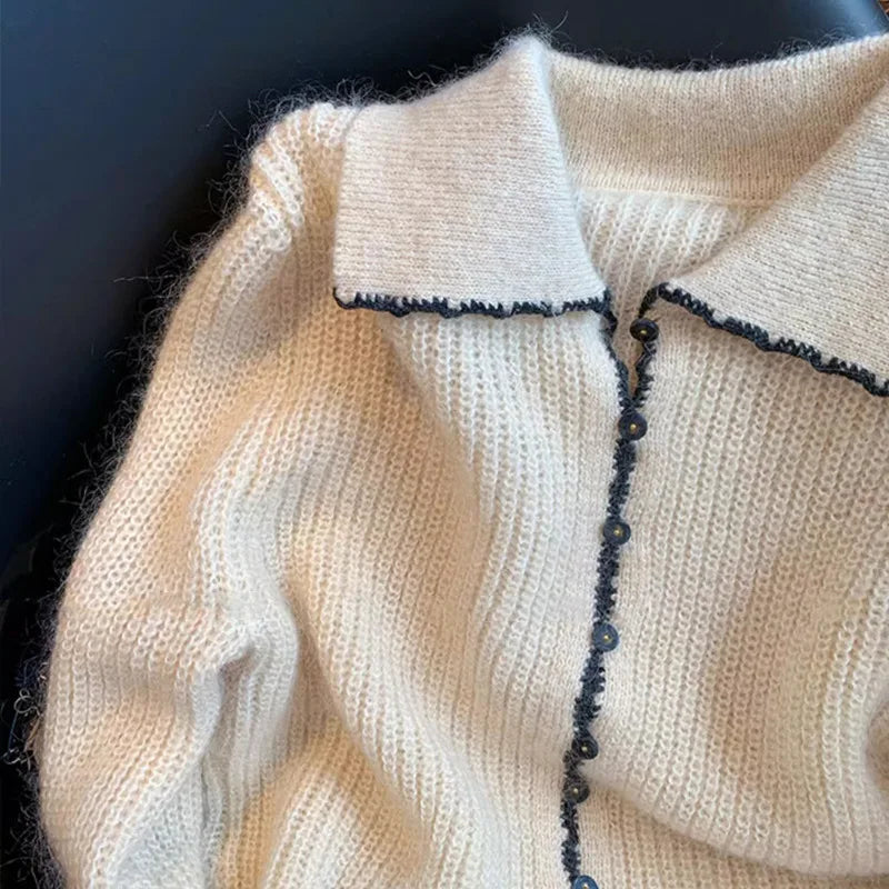 Cardigan Tricoté Femme - Style Décontracté Automne