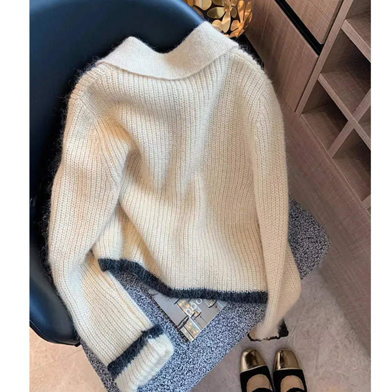 Cardigan Tricoté Femme - Style Décontracté Automne
