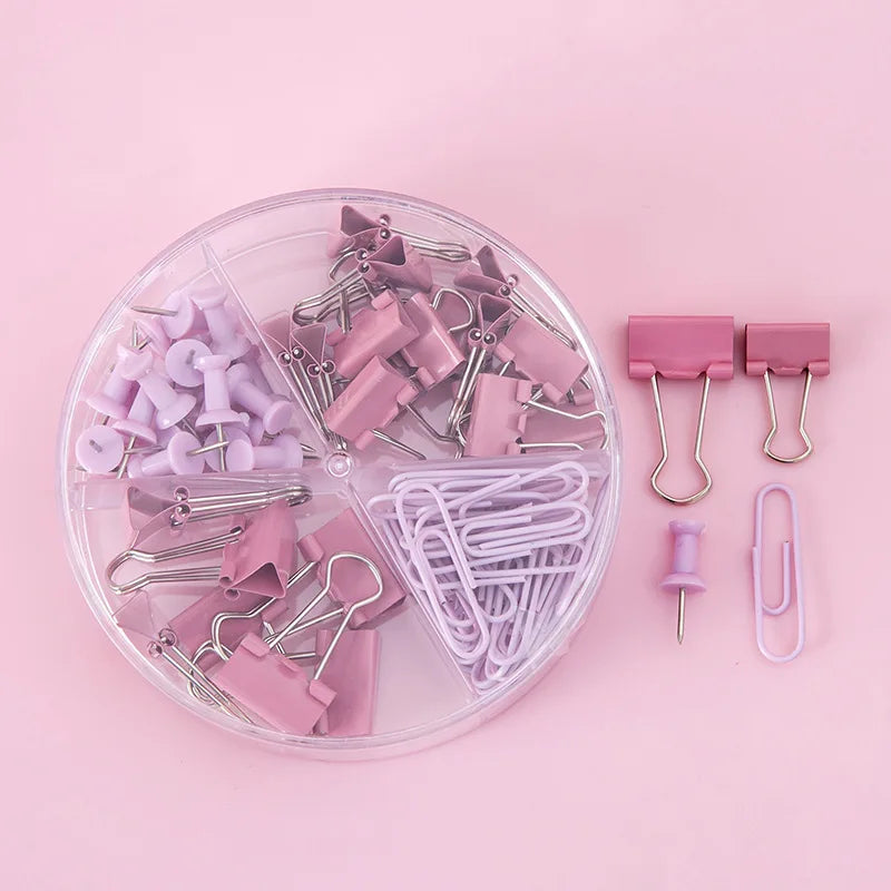 Set Clips et Reliures Métalliques Bview Art - Fournitures Bureau Design, Accessoires Organisateurs Mignons