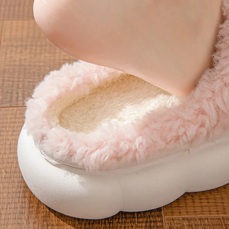 Chaussons Fourrés Premium Femme - Doublure Peluche Ultra-Douce avec Nœud Décoratif