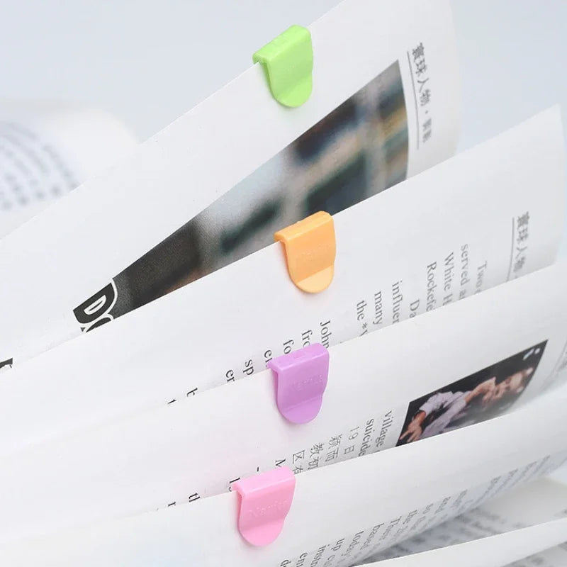 Set 20 Clips Marque-Pages Colorés - Signets Documents et Livres, Organisateurs Coin de Page