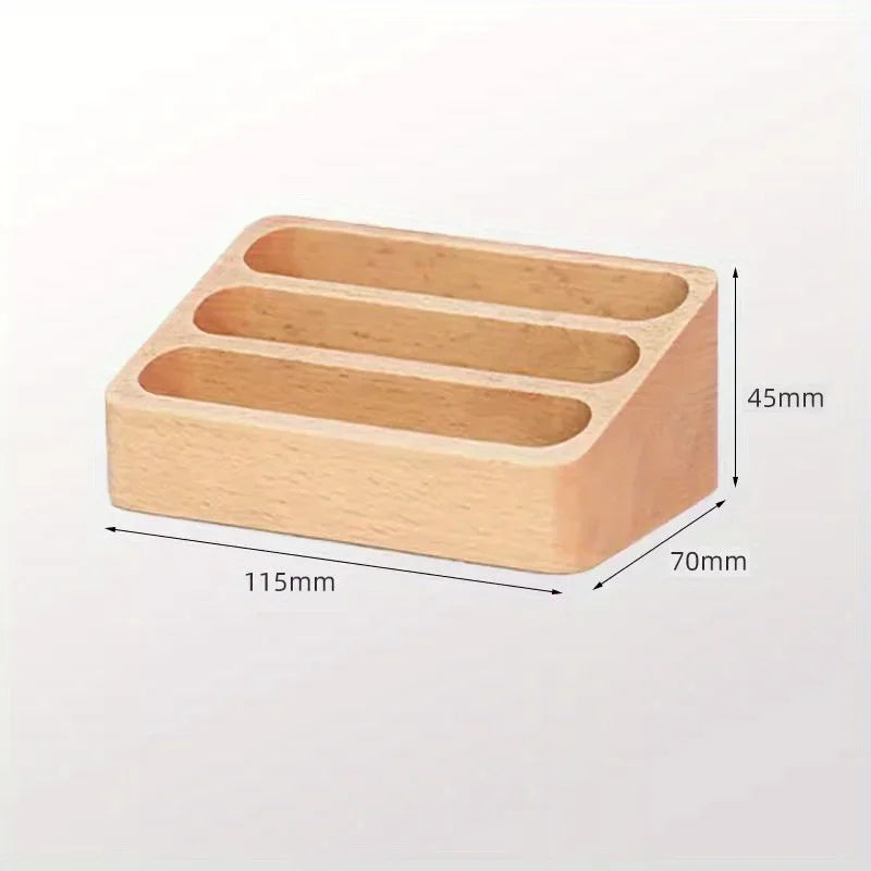 Présentoir à Cartes de Visite en Bois - Support de Bureau Design