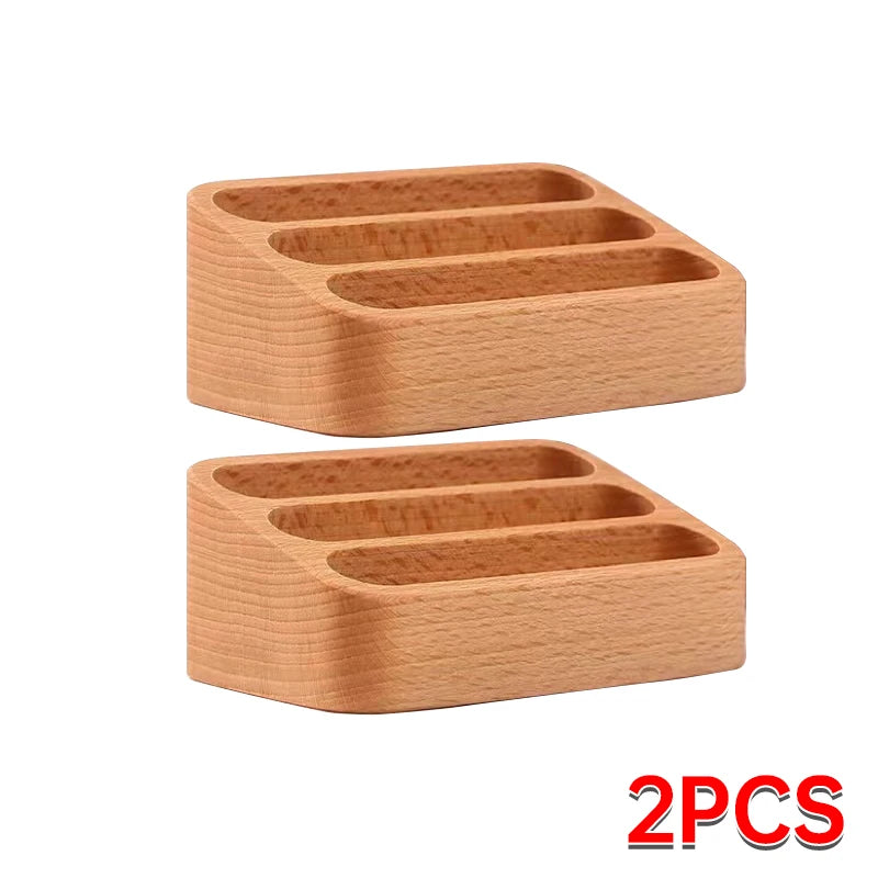 Présentoir à Cartes de Visite en Bois - Support de Bureau Design