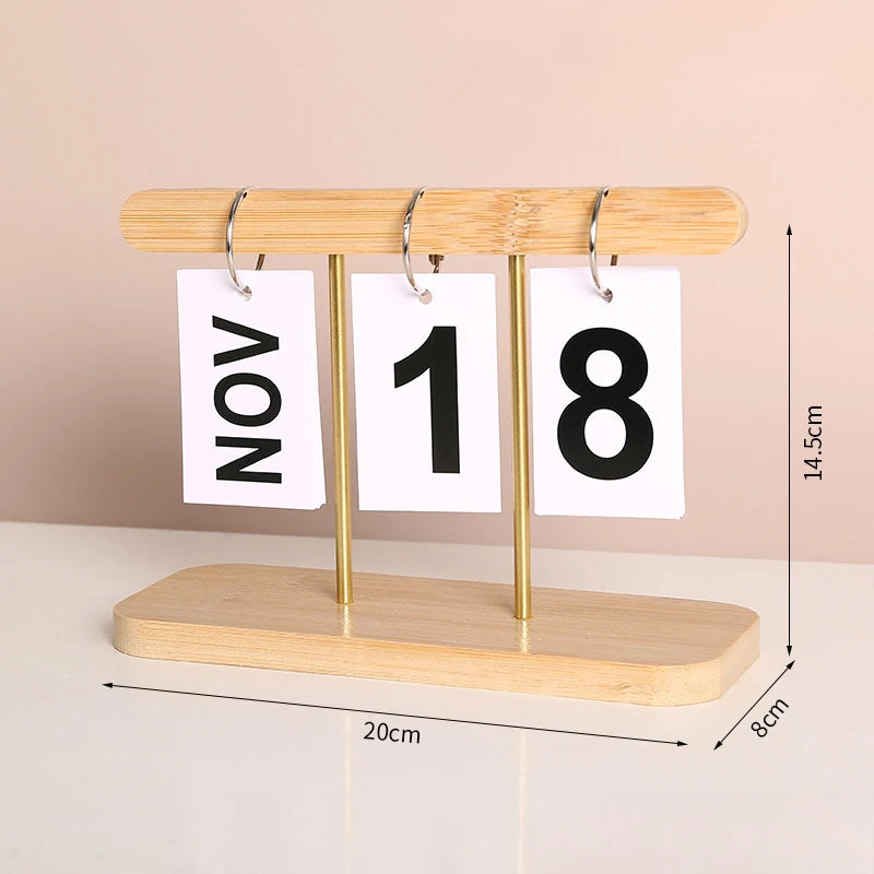 Calendrier de Bureau Minimaliste - Vue Quotidienne, Design Campus Chic pour Bureau et Maison