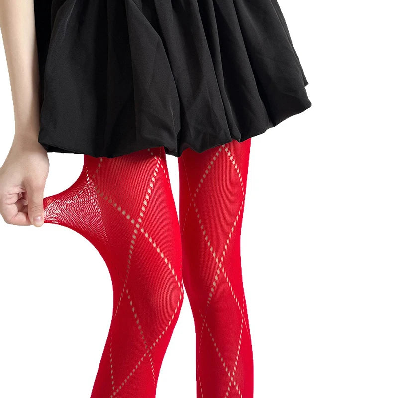 Collants Tricotés Jacquard Automne 2025 - Leggings Élégants Motif Texturé Femme