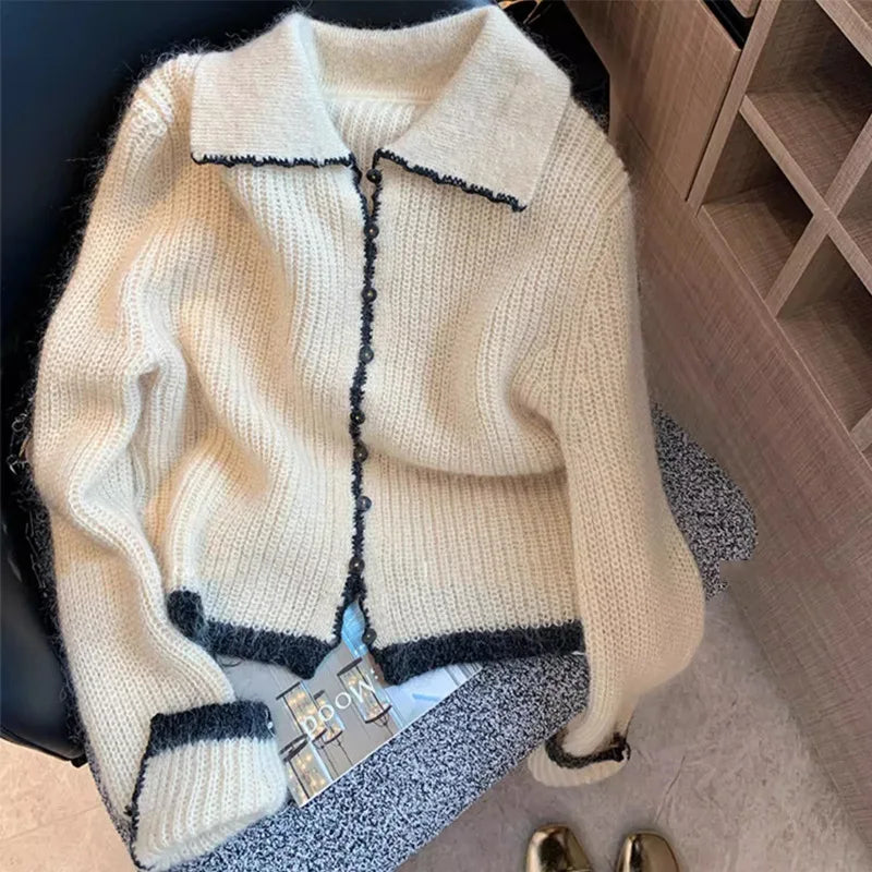 Cardigan Tricoté Femme - Style Décontracté Automne