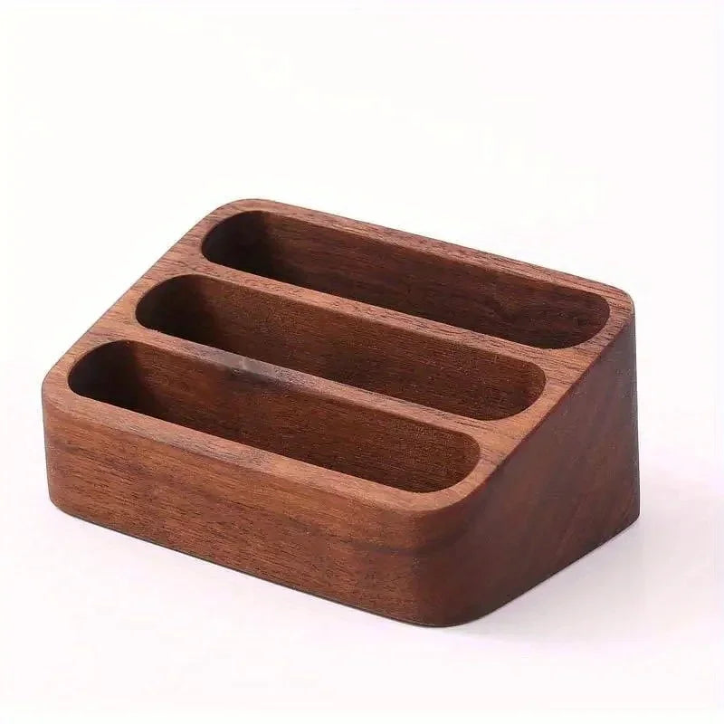 Présentoir à Cartes de Visite en Bois - Support de Bureau Design