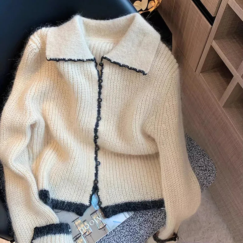 Cardigan Tricoté Femme - Style Décontracté Automne