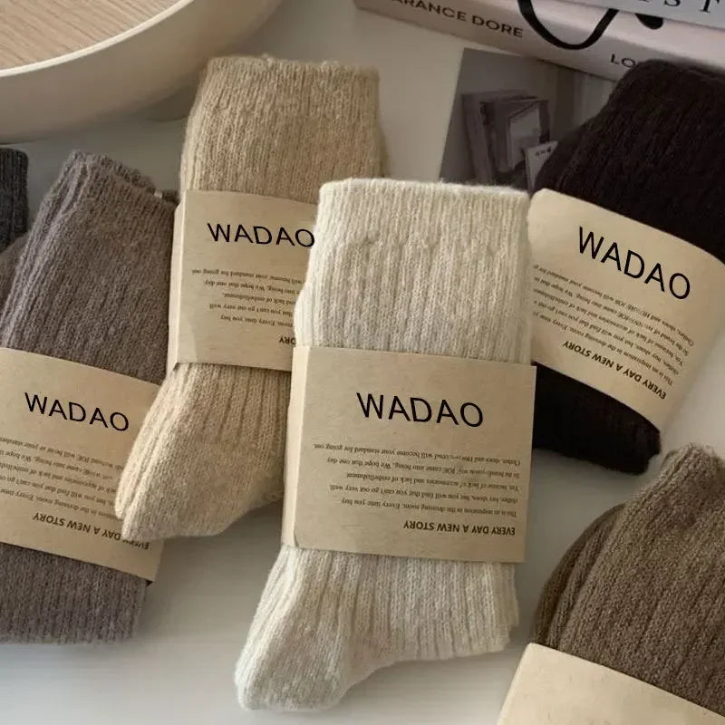Chaussettes Femme Coton Épais - Chaudes Hiver Maison
