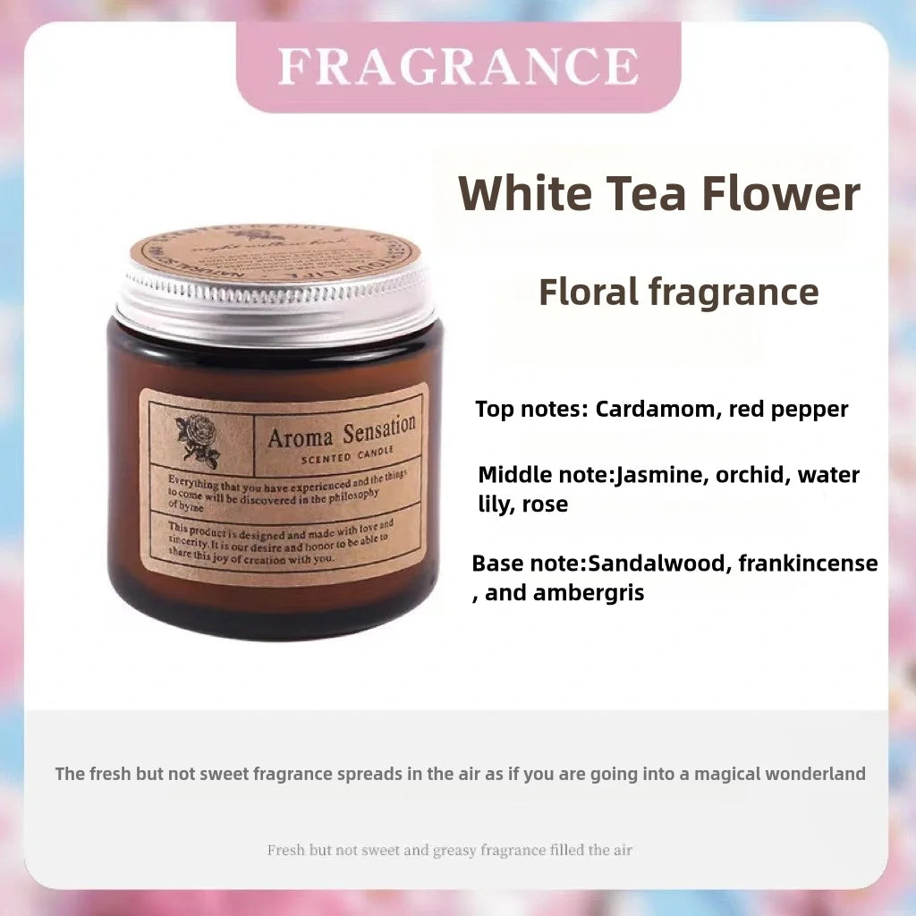 Bougie Parfumée Soja Sans Fumée - Huiles Essentielles Poire Anglaise Freesia - Décoration Luxe
