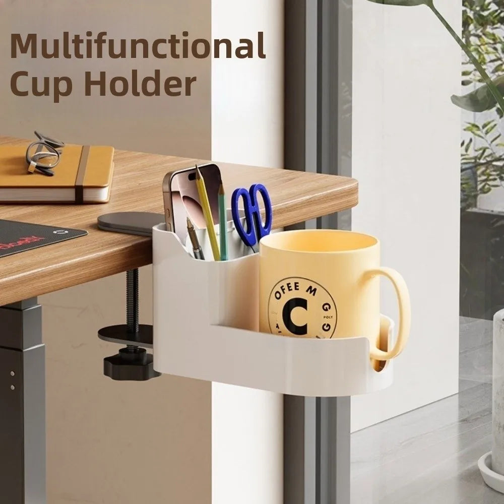 Organisateur de Bureau Rotatif Ajustable - Support Latéral Sous Bureau, Rangement Pivotant Gain d'Espace