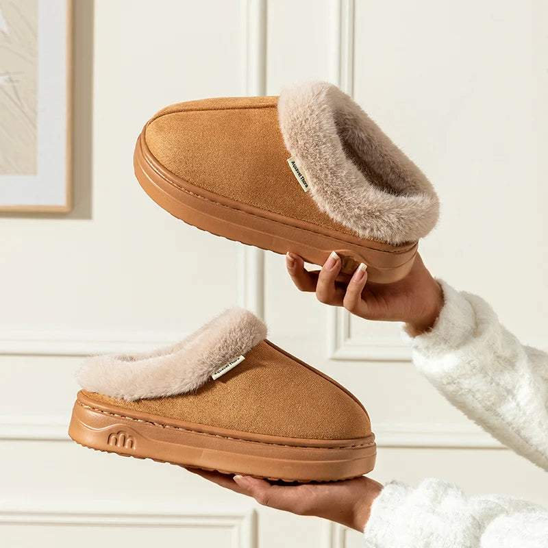 Chaussons d'Hiver Chauds Antidérapants - Pantoufles Confort Respirantes Semelle Épaisse pour Homme et Femme