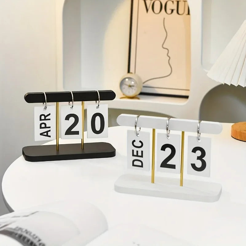 Calendrier de Bureau Minimaliste - Vue Quotidienne, Design Campus Chic pour Bureau et Maison