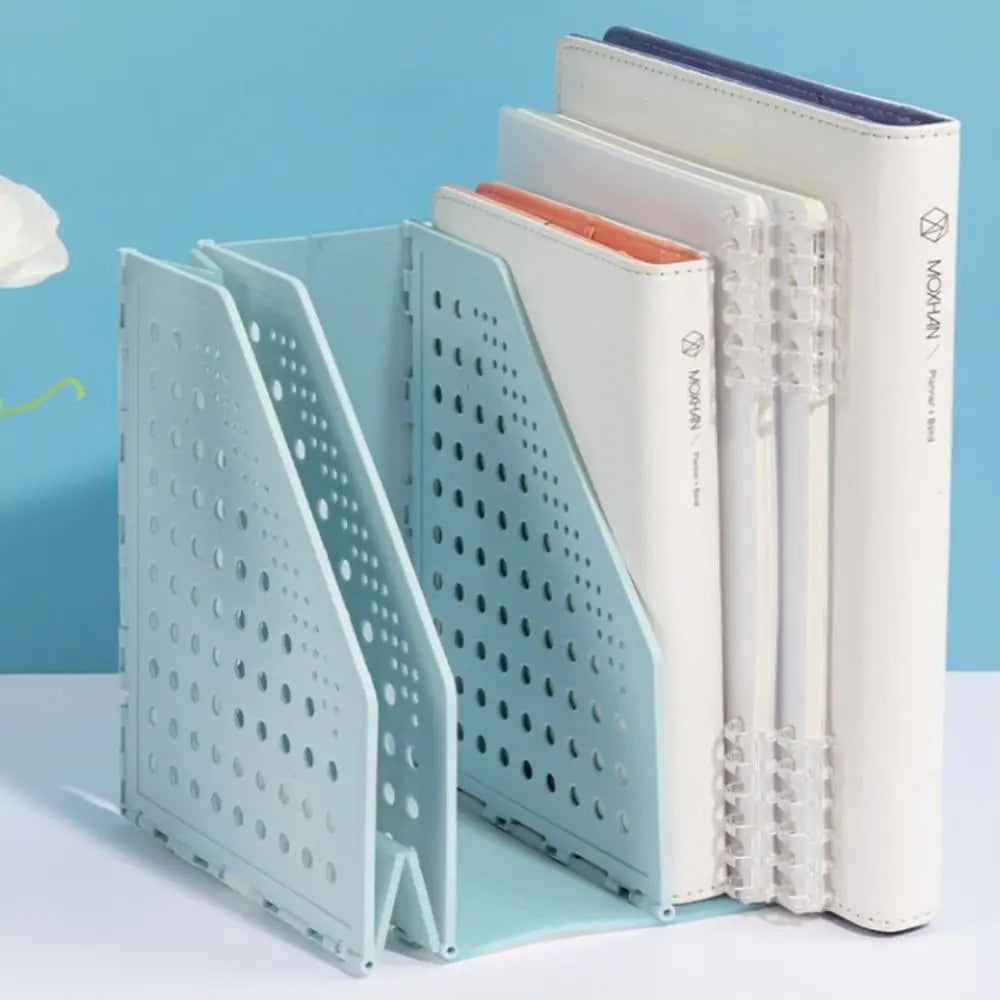 Organisateur de Bureau Rétractable - Range-Documents Pliable, Support Ajustable Livres et Fournitures