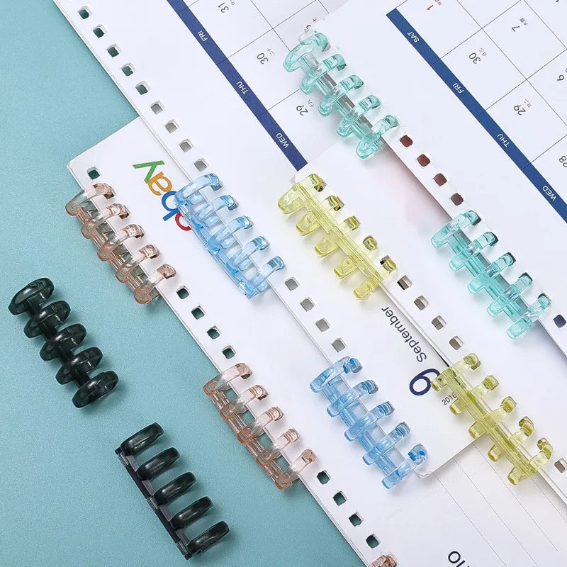 Anneaux de Reliure Amovibles - Clips Spirale pour Carnets et Classeurs, Fournitures Bureau Étudiant