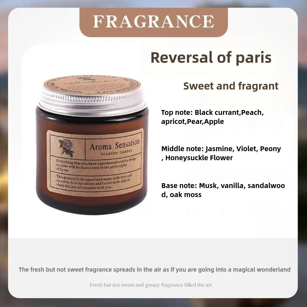 Bougie Parfumée Soja Sans Fumée - Huiles Essentielles Poire Anglaise Freesia - Décoration Luxe