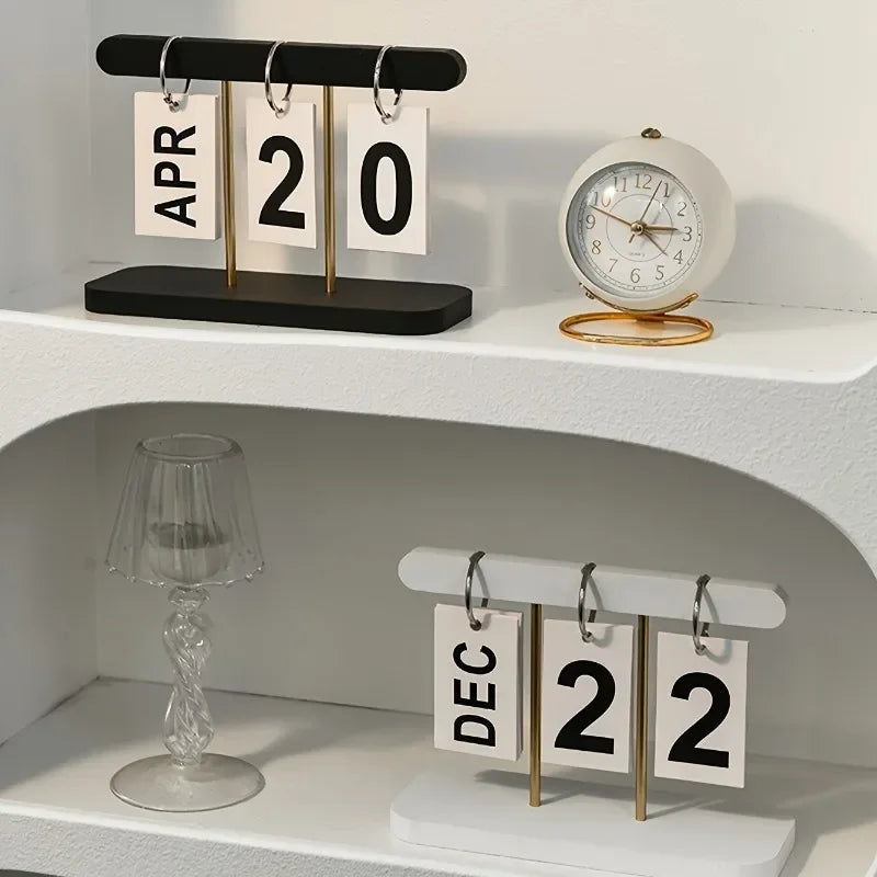 Calendrier de Bureau Minimaliste - Vue Quotidienne, Design Campus Chic pour Bureau et Maison