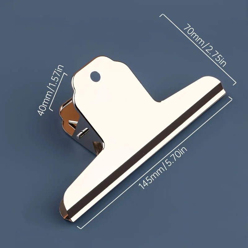 Clips Géants Métal Forme Taureau 14,5cm - Pinces Décoratives Bureau Tableau Affichage Photos