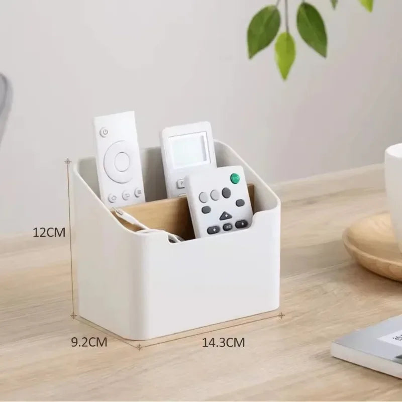 Organisateur Bureau Multifonctionnel Blanc - Rangement Compartiments Cosmétiques et Fournitures, Style Épuré