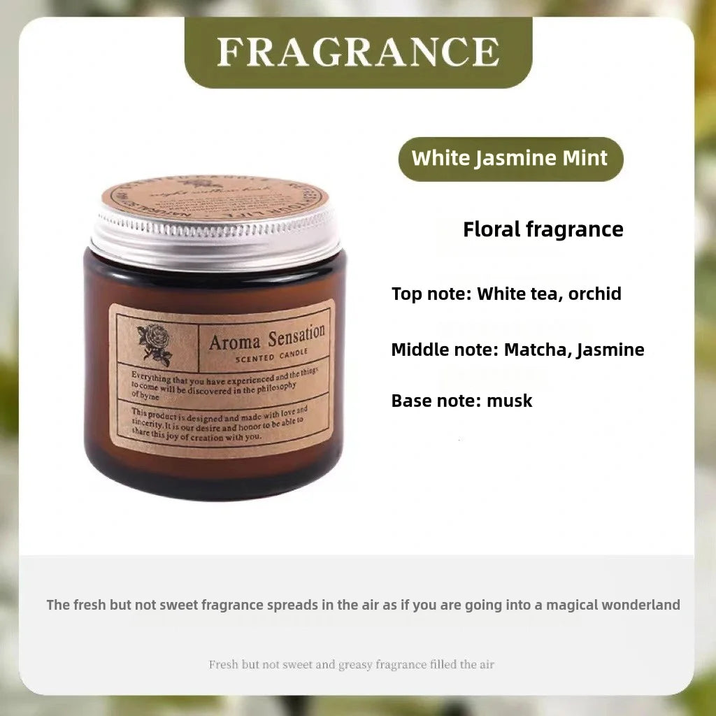 Bougie Parfumée Soja Sans Fumée - Huiles Essentielles Poire Anglaise Freesia - Décoration Luxe