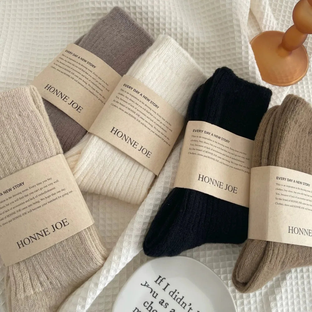 Chaussettes Femme Coton Épais - Chaudes Hiver Maison