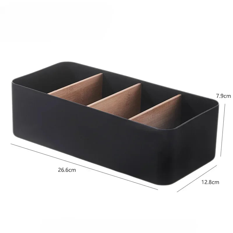 Organisateur Bureau Multifonctionnel Blanc - Rangement Compartiments Cosmétiques et Fournitures, Style Épuré
