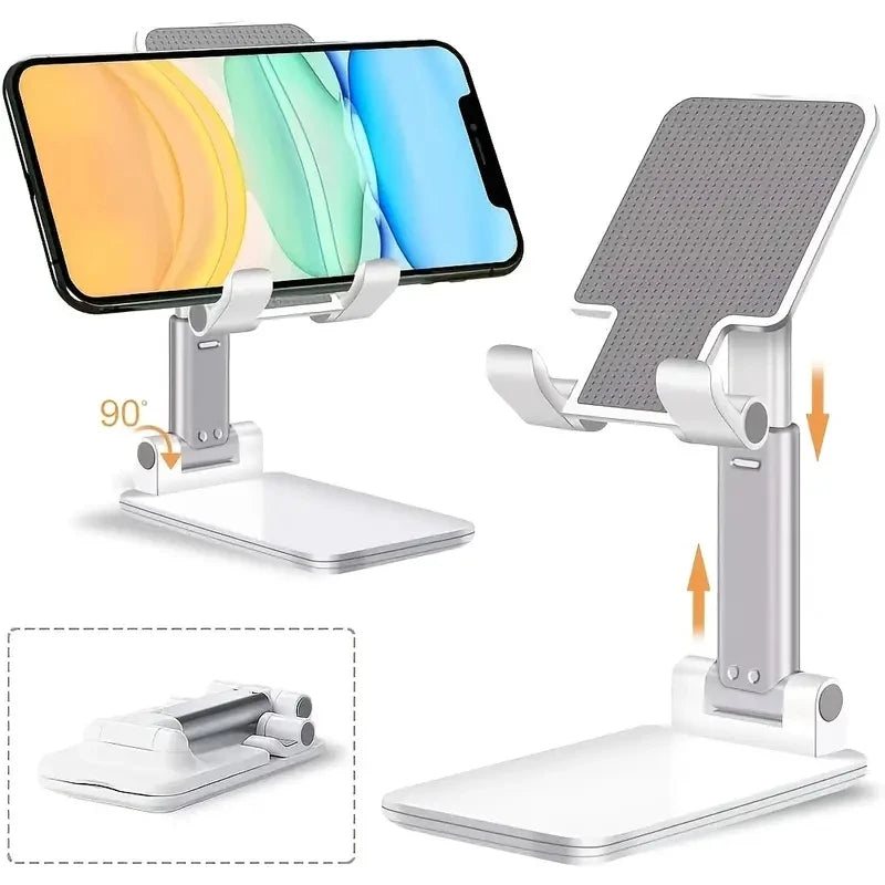 Support Bureau Ajustable - Porte Téléphone et Tablette Élégant, Design Épuré