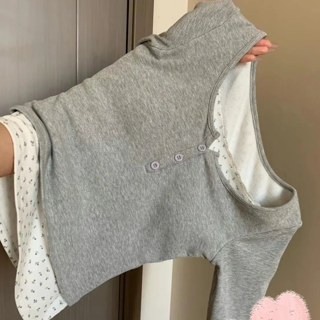 T-Shirt Femme Ajusté - Haut Patchwork avec Lacets, Style  Chic Tendance