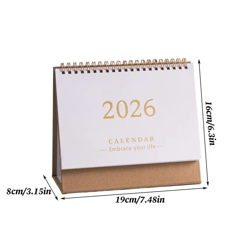 Calendrier de Bureau 2026 - Style Minimaliste, Compagnon Quotidien pour Planifier vos Rêves