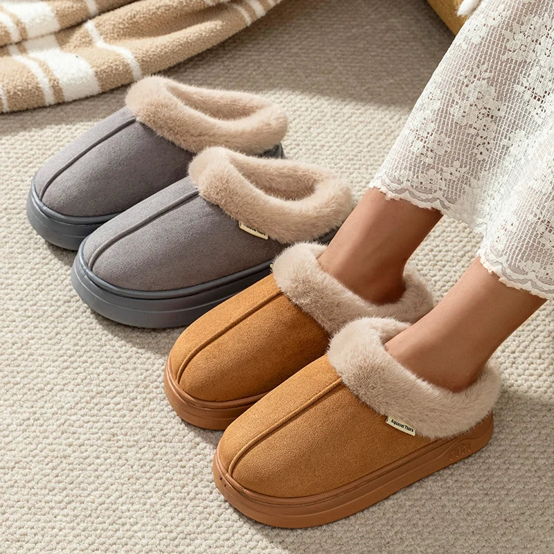 Chaussons d'Hiver Chauds Antidérapants - Pantoufles Confort Respirantes Semelle Épaisse pour Homme et Femme