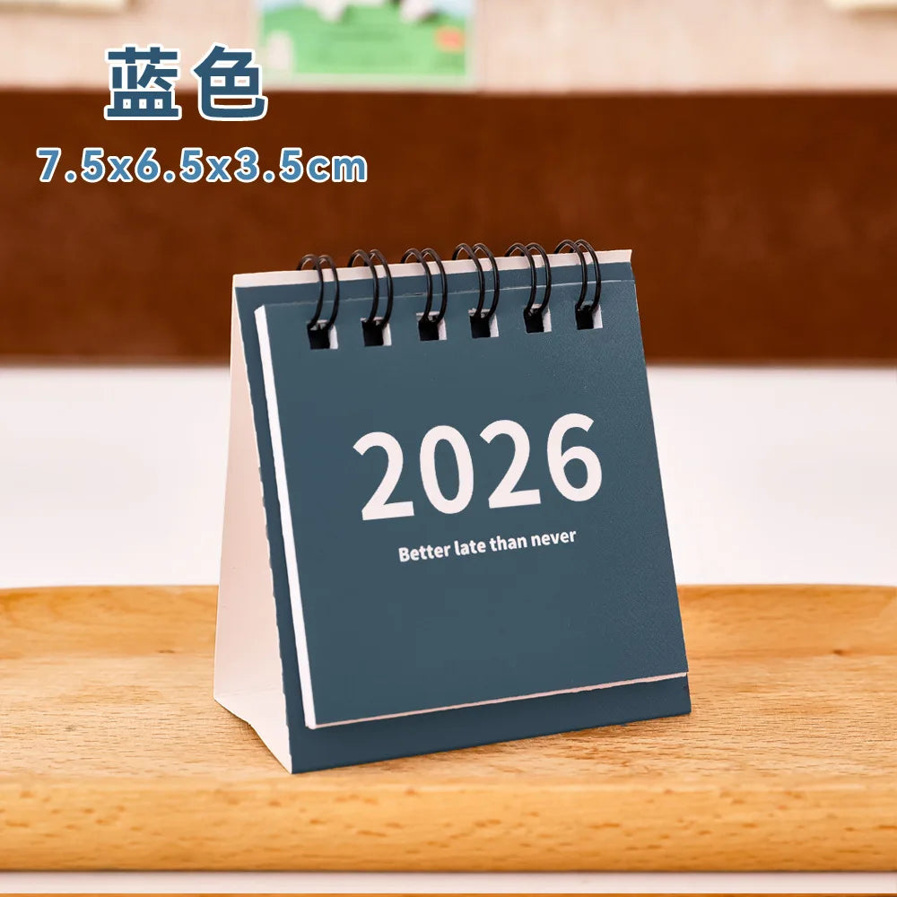Mini Calendrier Bureau 2026 - Planner Spirale Créatif, Décoration Desktop Fournitures Étudiant